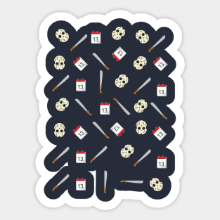 friday the 13th pattern Sticker